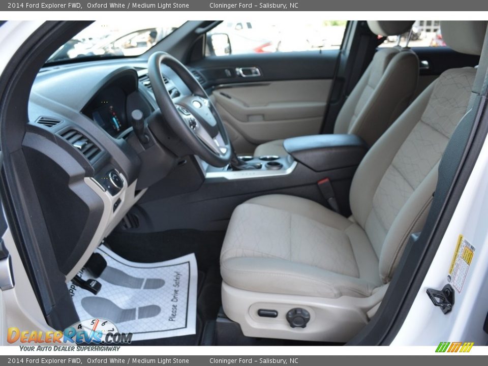 2014 Ford Explorer FWD Oxford White / Medium Light Stone Photo #9