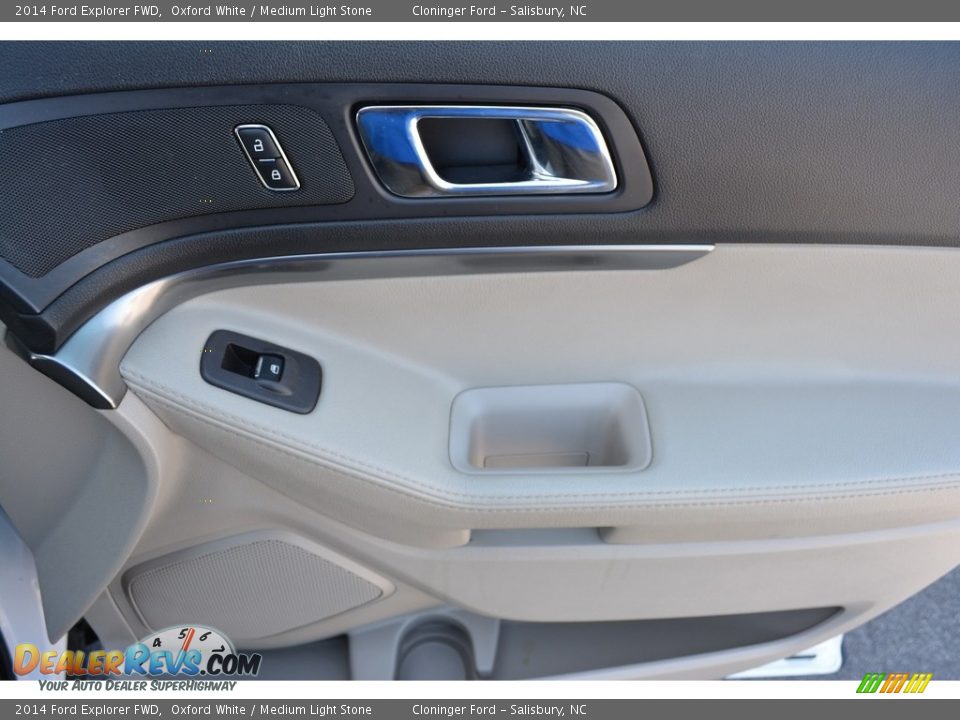 2014 Ford Explorer FWD Oxford White / Medium Light Stone Photo #14
