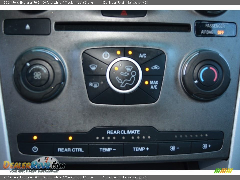 2014 Ford Explorer FWD Oxford White / Medium Light Stone Photo #17