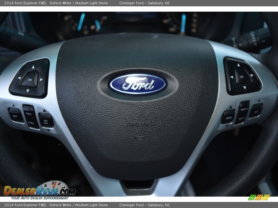 2014 Ford Explorer FWD Oxford White / Medium Light Stone Photo #21