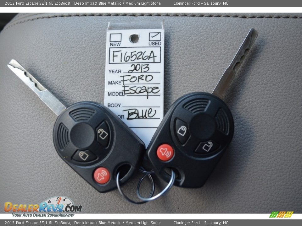 2013 Ford Escape SE 1.6L EcoBoost Deep Impact Blue Metallic / Medium Light Stone Photo #24
