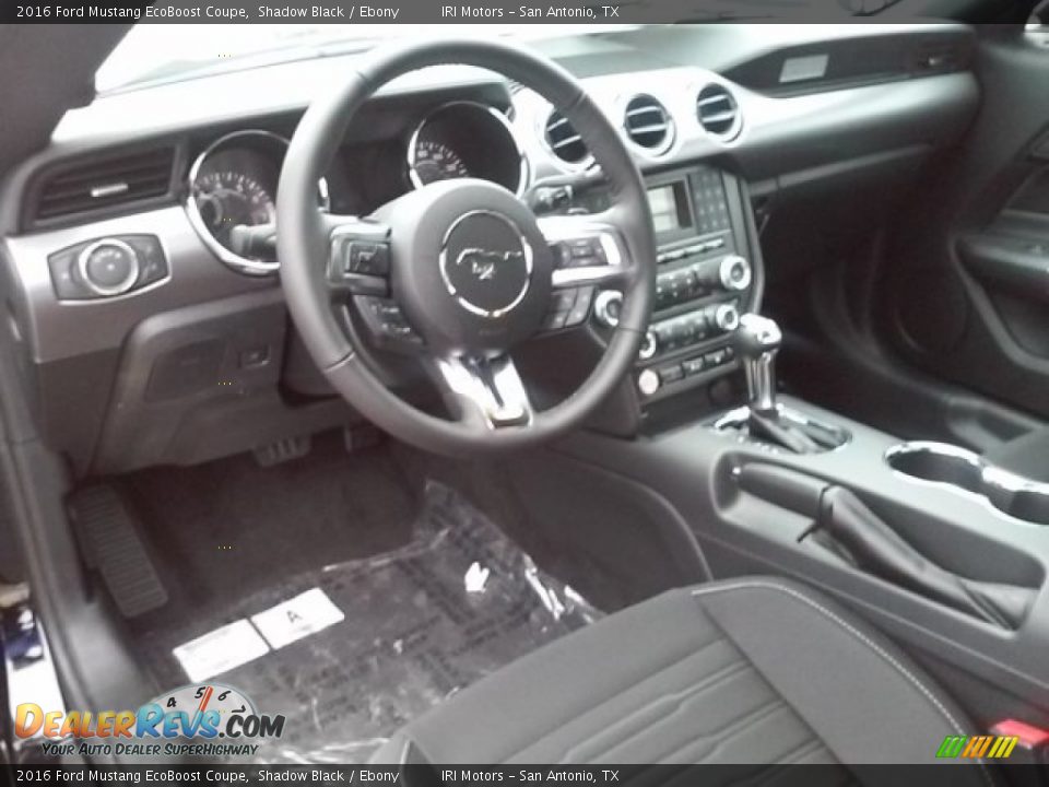 2016 Ford Mustang EcoBoost Coupe Shadow Black / Ebony Photo #6