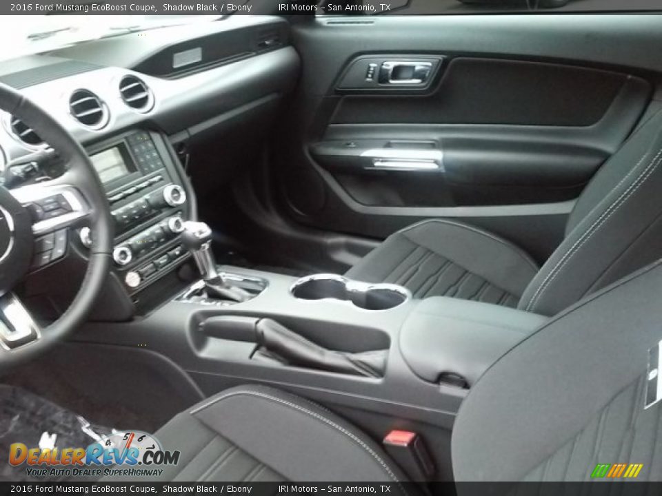 2016 Ford Mustang EcoBoost Coupe Shadow Black / Ebony Photo #7