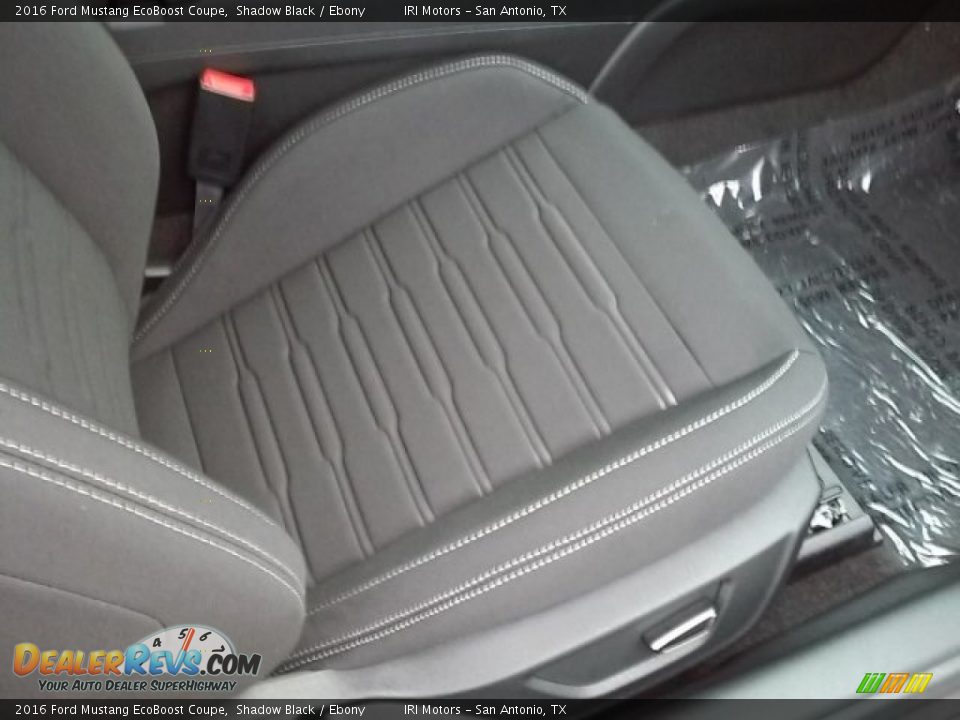 2016 Ford Mustang EcoBoost Coupe Shadow Black / Ebony Photo #10