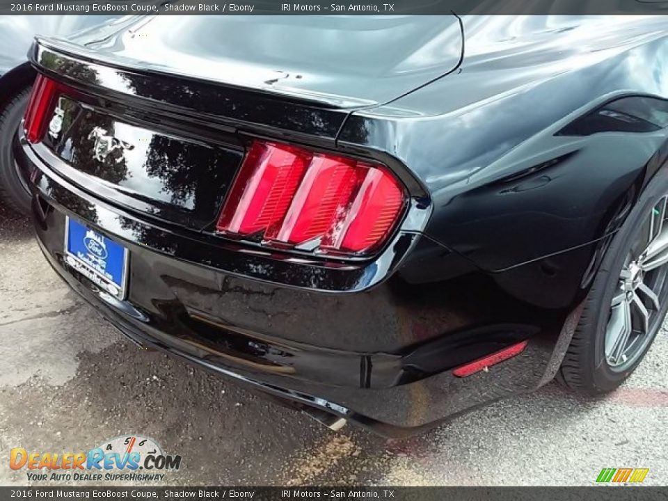 2016 Ford Mustang EcoBoost Coupe Shadow Black / Ebony Photo #13