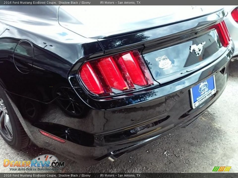 2016 Ford Mustang EcoBoost Coupe Shadow Black / Ebony Photo #16