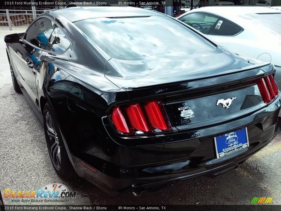 2016 Ford Mustang EcoBoost Coupe Shadow Black / Ebony Photo #17