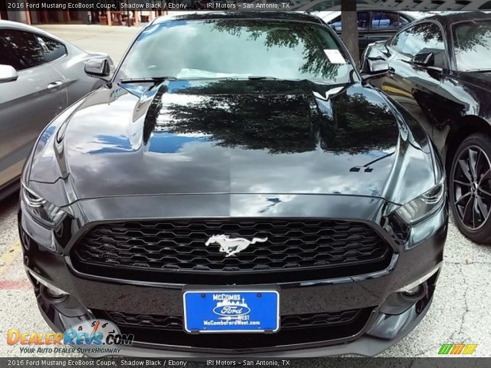 2016 Ford Mustang EcoBoost Coupe Shadow Black / Ebony Photo #19