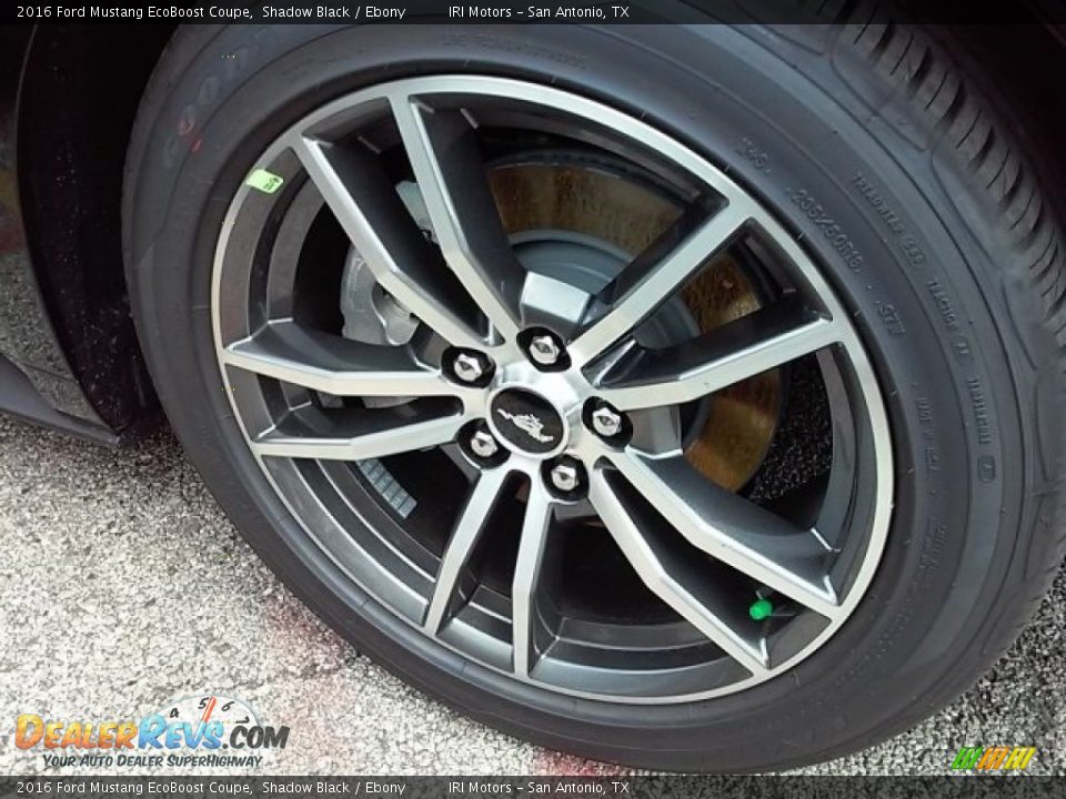 2016 Ford Mustang EcoBoost Coupe Shadow Black / Ebony Photo #20