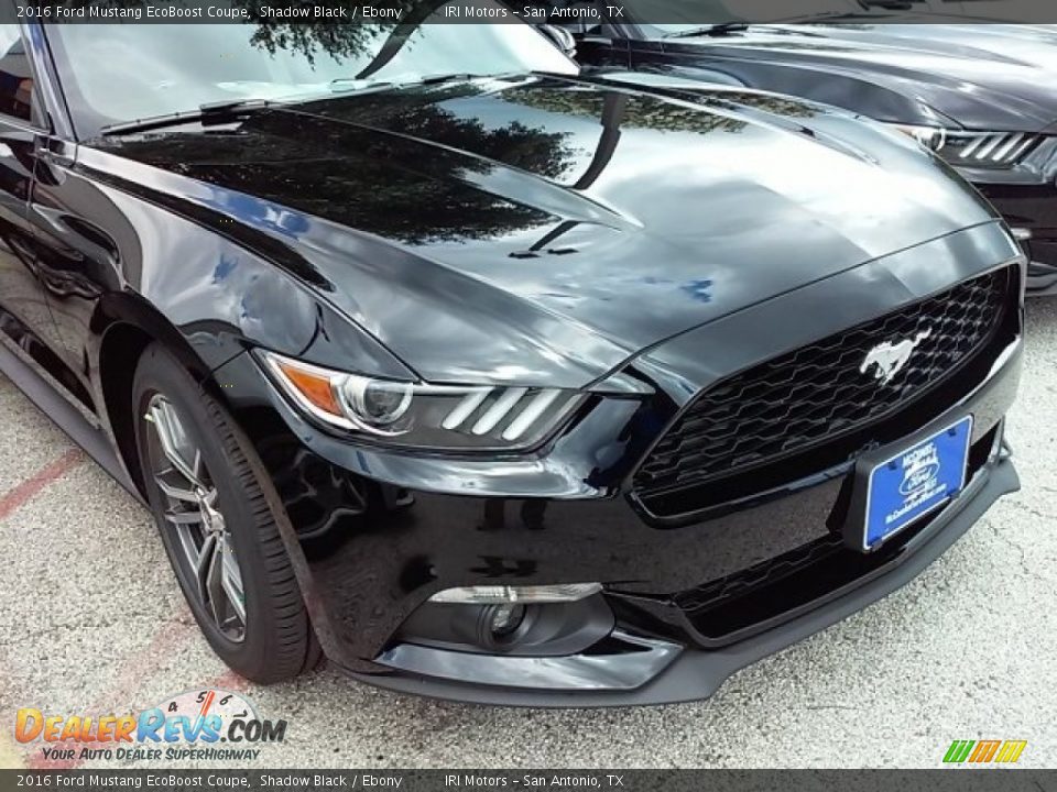 2016 Ford Mustang EcoBoost Coupe Shadow Black / Ebony Photo #21