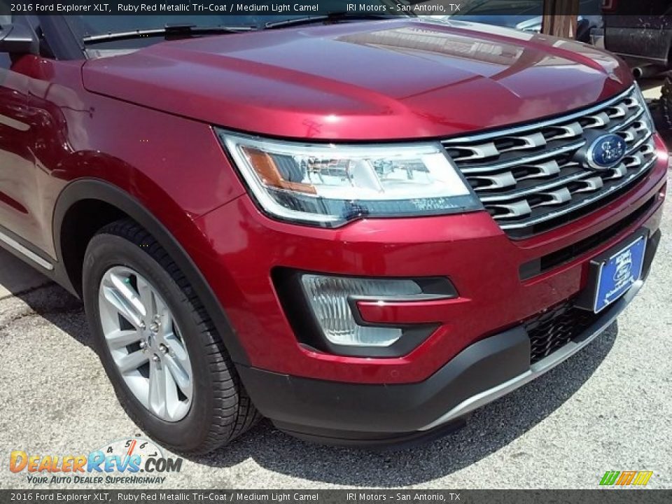 2016 Ford Explorer XLT Ruby Red Metallic Tri-Coat / Medium Light Camel Photo #3