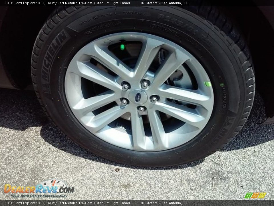 2016 Ford Explorer XLT Ruby Red Metallic Tri-Coat / Medium Light Camel Photo #4