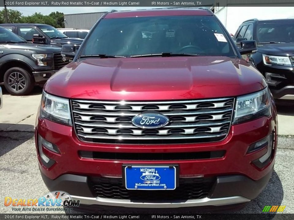 2016 Ford Explorer XLT Ruby Red Metallic Tri-Coat / Medium Light Camel Photo #6