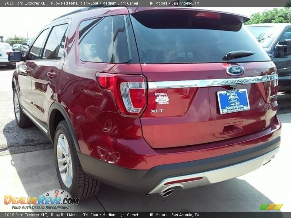 2016 Ford Explorer XLT Ruby Red Metallic Tri-Coat / Medium Light Camel Photo #8