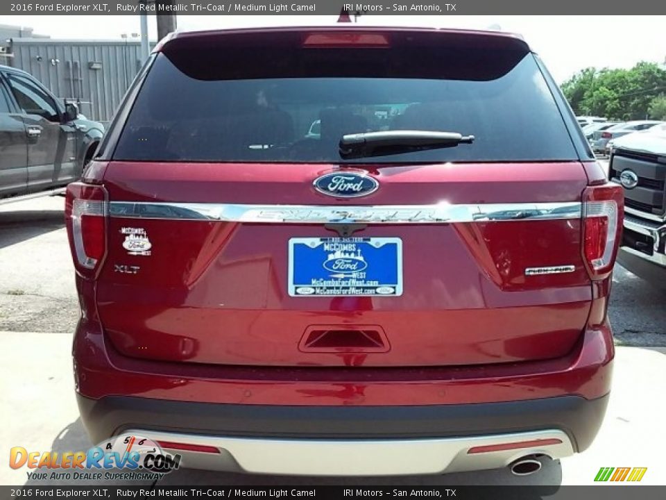 2016 Ford Explorer XLT Ruby Red Metallic Tri-Coat / Medium Light Camel Photo #9