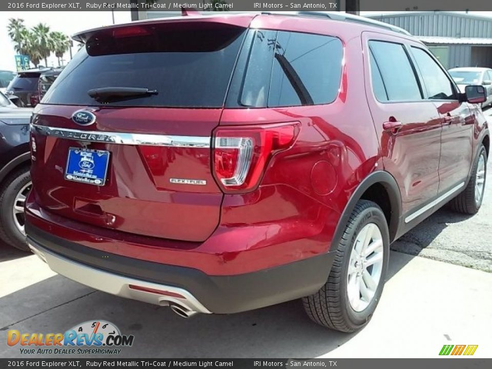2016 Ford Explorer XLT Ruby Red Metallic Tri-Coat / Medium Light Camel Photo #10