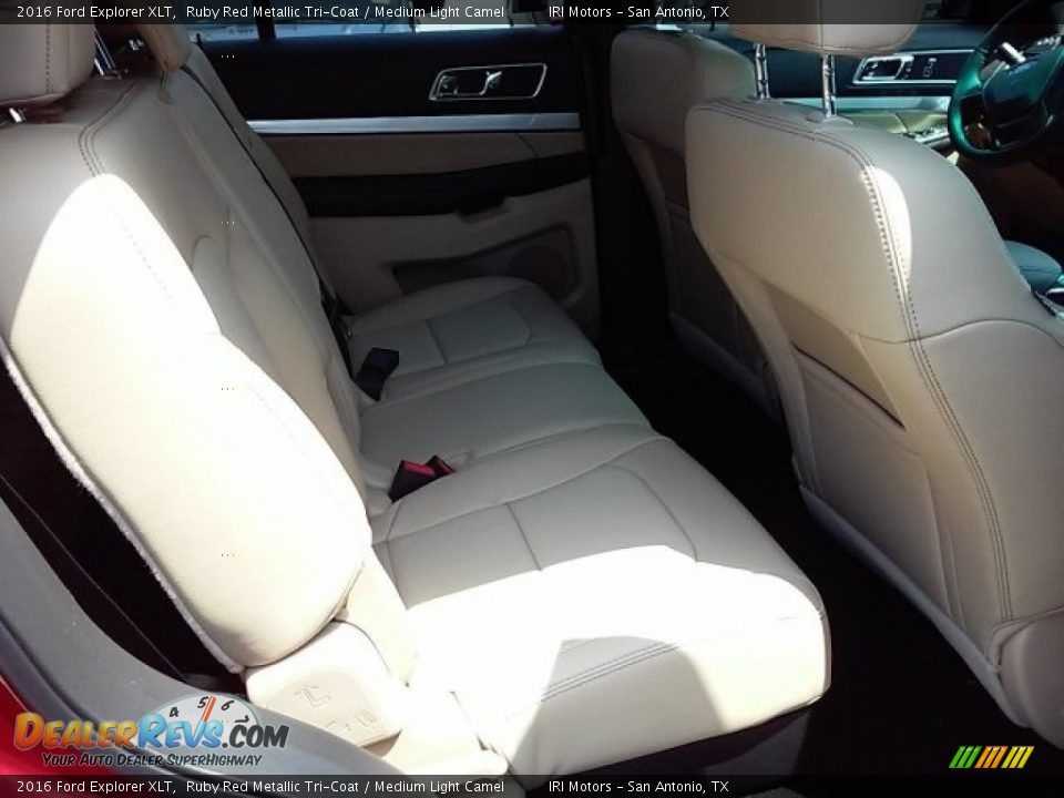 2016 Ford Explorer XLT Ruby Red Metallic Tri-Coat / Medium Light Camel Photo #14