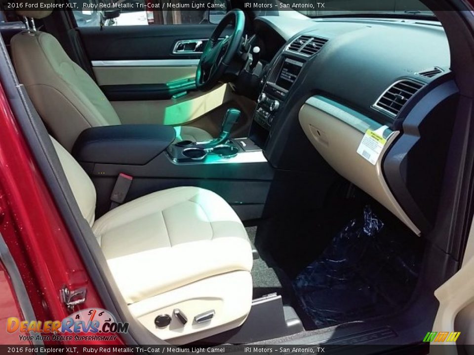2016 Ford Explorer XLT Ruby Red Metallic Tri-Coat / Medium Light Camel Photo #16