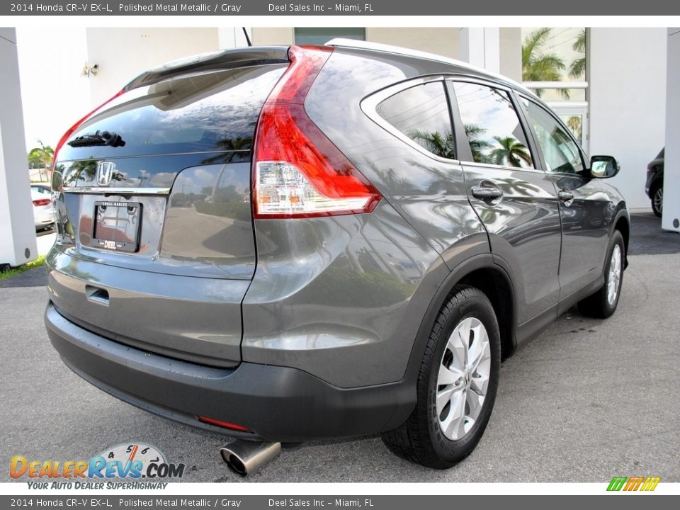 2014 Honda CR-V EX-L Polished Metal Metallic / Gray Photo #10