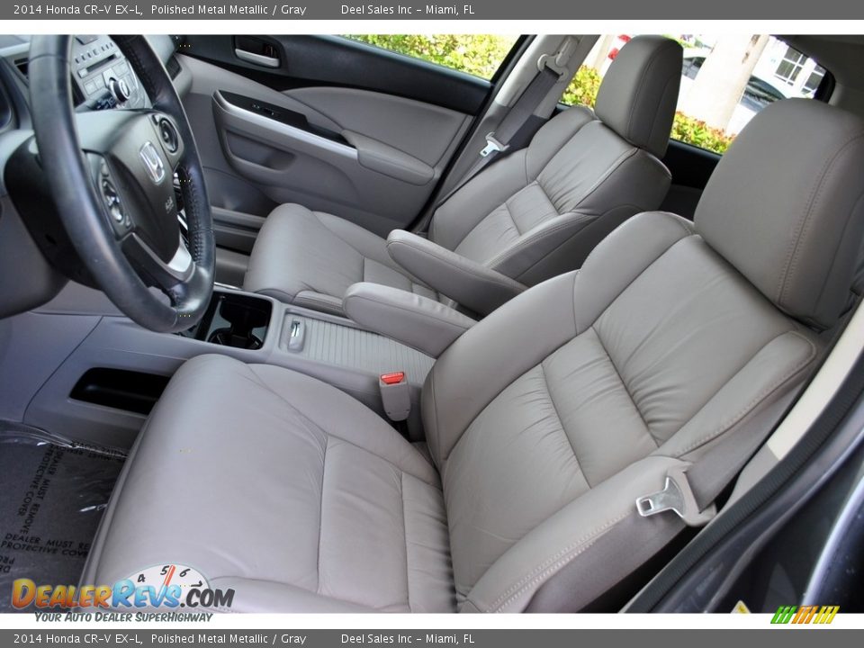 2014 Honda CR-V EX-L Polished Metal Metallic / Gray Photo #16