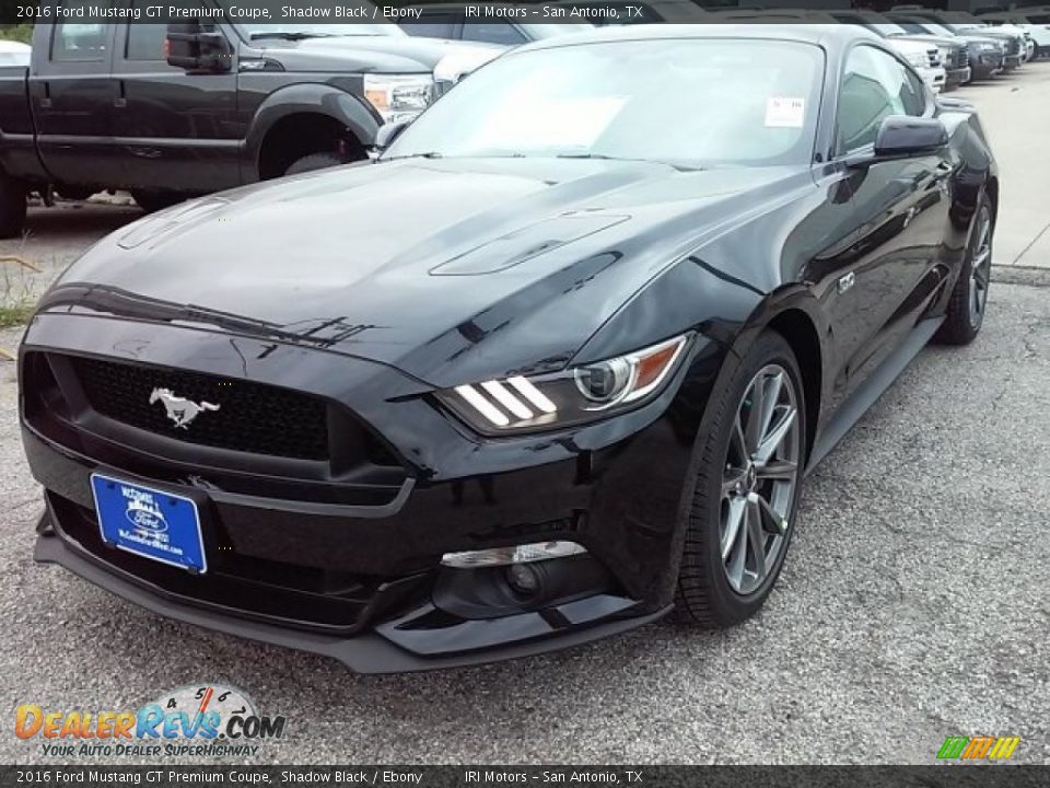 2016 Ford Mustang GT Premium Coupe Shadow Black / Ebony Photo #32