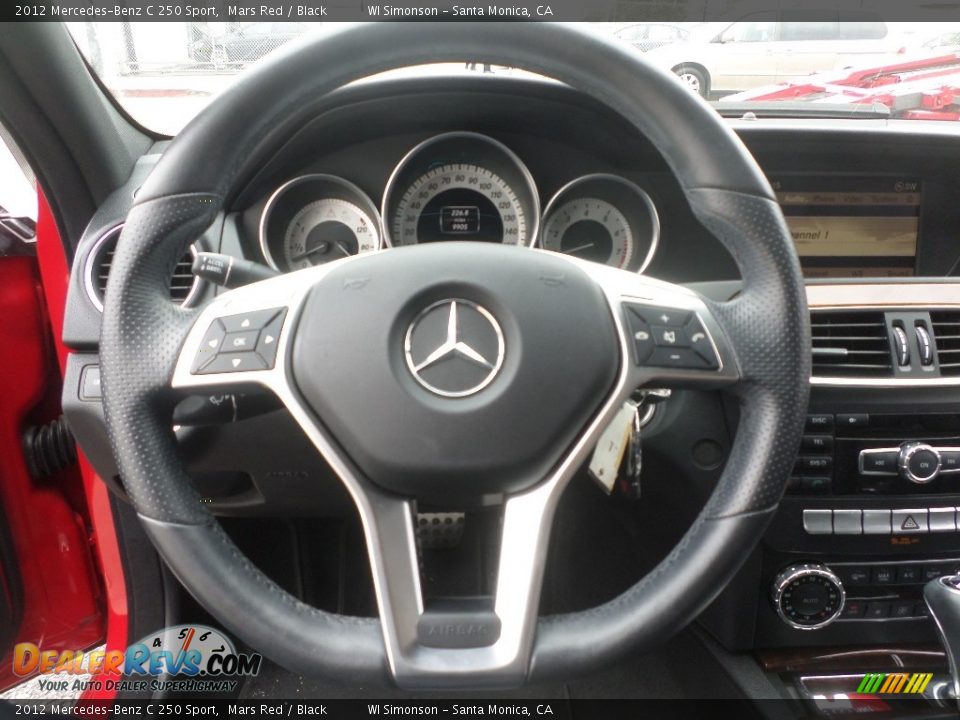 2012 Mercedes-Benz C 250 Sport Mars Red / Black Photo #10