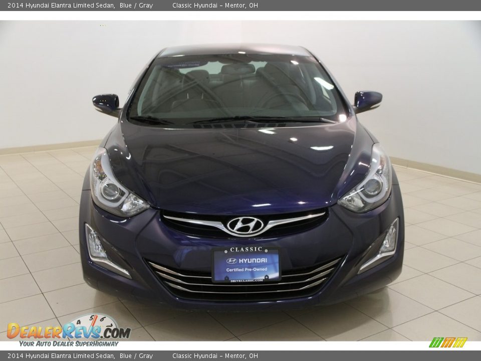 2014 Hyundai Elantra Limited Sedan Blue / Gray Photo #2