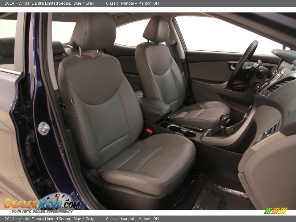 2014 Hyundai Elantra Limited Sedan Blue / Gray Photo #10