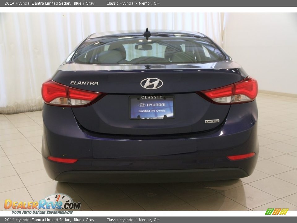 2014 Hyundai Elantra Limited Sedan Blue / Gray Photo #13