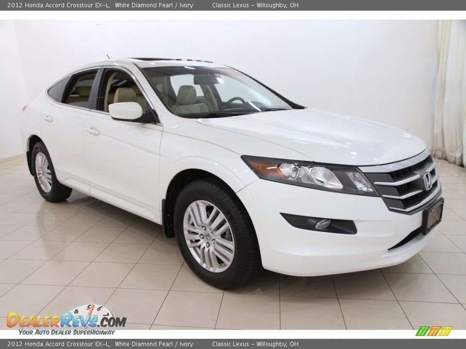 2012 Honda Accord Crosstour EX-L White Diamond Pearl / Ivory Photo #1