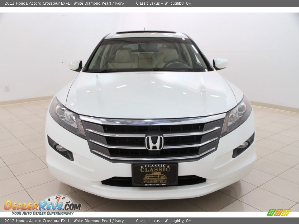 2012 Honda Accord Crosstour EX-L White Diamond Pearl / Ivory Photo #2
