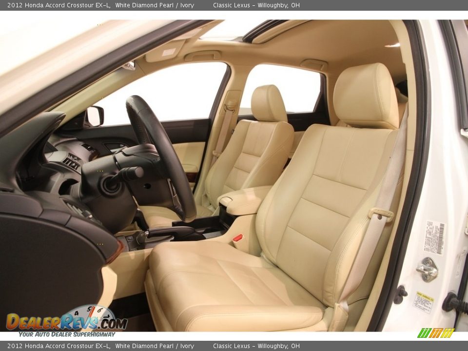 2012 Honda Accord Crosstour EX-L White Diamond Pearl / Ivory Photo #6