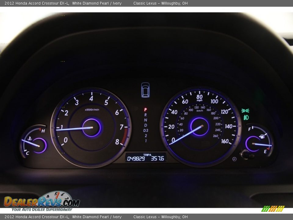 2012 Honda Accord Crosstour EX-L White Diamond Pearl / Ivory Photo #9