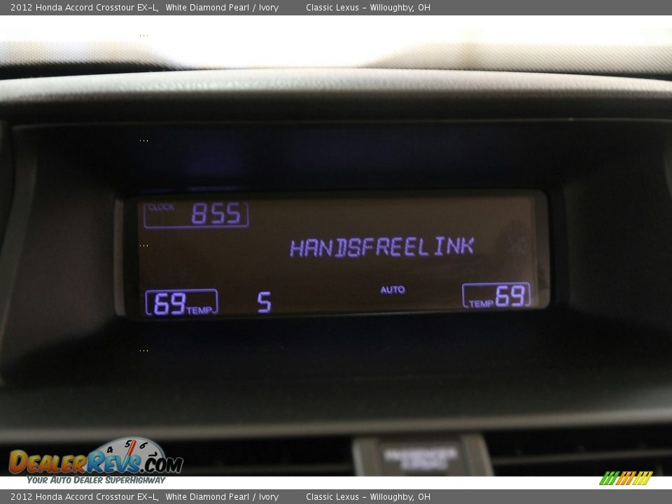 2012 Honda Accord Crosstour EX-L White Diamond Pearl / Ivory Photo #11
