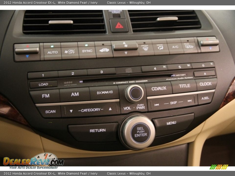 2012 Honda Accord Crosstour EX-L White Diamond Pearl / Ivory Photo #12