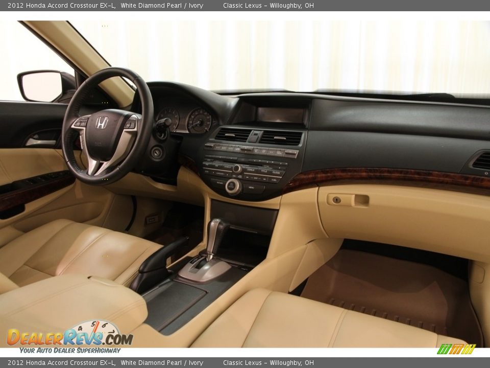 2012 Honda Accord Crosstour EX-L White Diamond Pearl / Ivory Photo #18