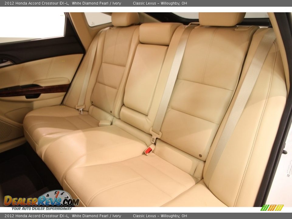 2012 Honda Accord Crosstour EX-L White Diamond Pearl / Ivory Photo #21
