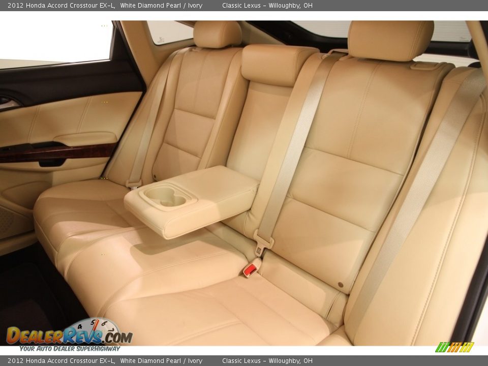 2012 Honda Accord Crosstour EX-L White Diamond Pearl / Ivory Photo #22