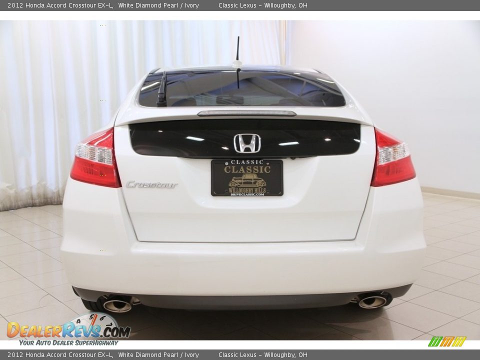 2012 Honda Accord Crosstour EX-L White Diamond Pearl / Ivory Photo #24