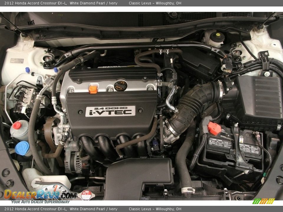 2012 Honda Accord Crosstour EX-L White Diamond Pearl / Ivory Photo #25