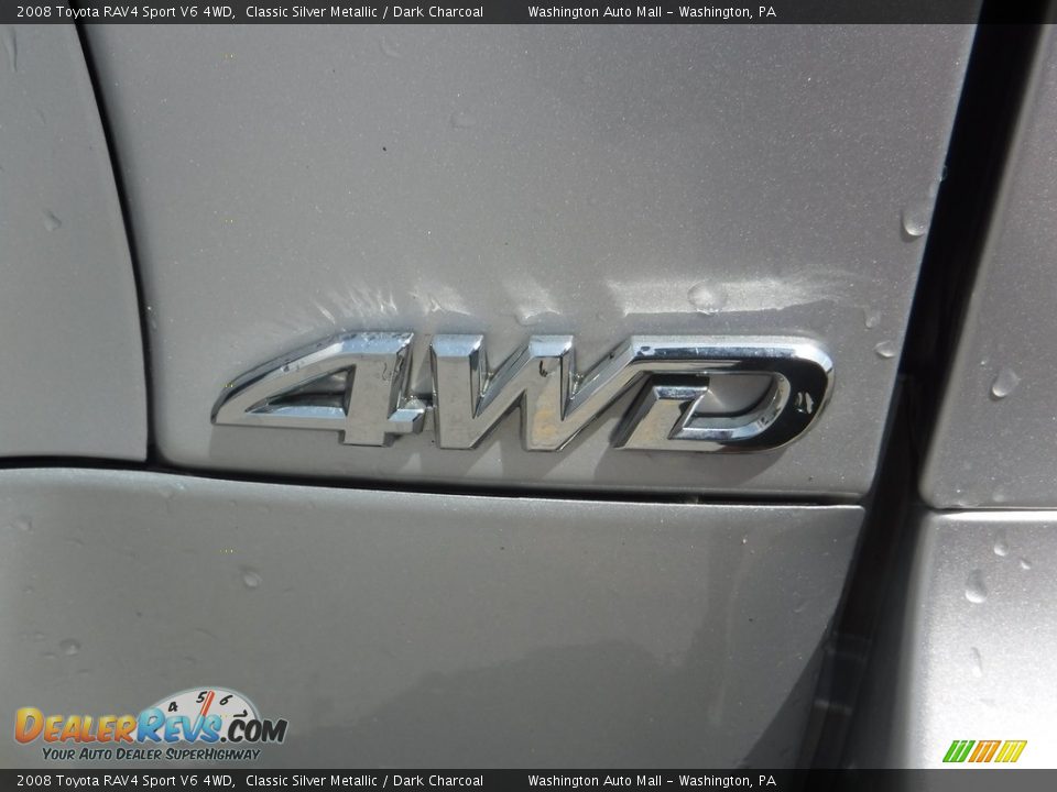 2008 Toyota RAV4 Sport V6 4WD Classic Silver Metallic / Dark Charcoal Photo #10