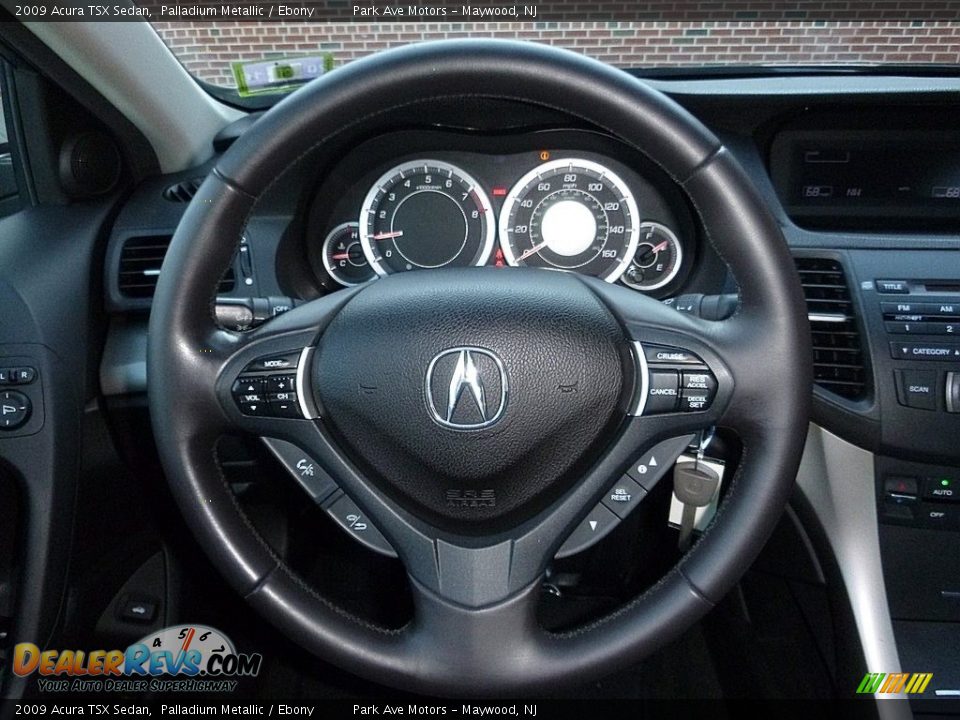 2009 Acura TSX Sedan Palladium Metallic / Ebony Photo #25