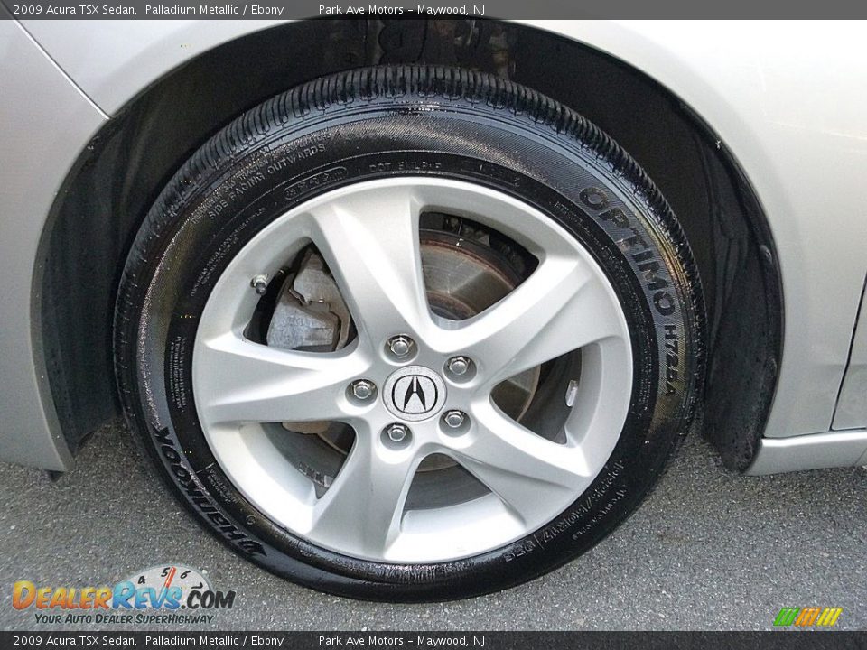 2009 Acura TSX Sedan Palladium Metallic / Ebony Photo #30