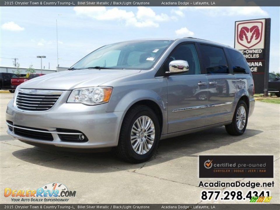 2015 Chrysler Town & Country Touring-L Billet Silver Metallic / Black/Light Graystone Photo #1