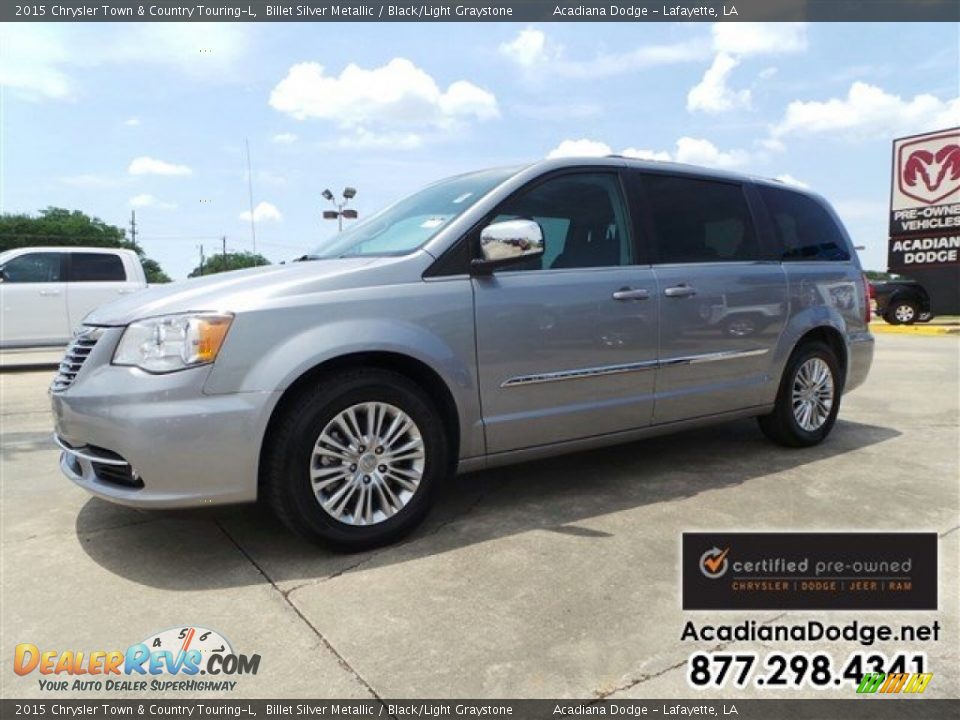 2015 Chrysler Town & Country Touring-L Billet Silver Metallic / Black/Light Graystone Photo #2