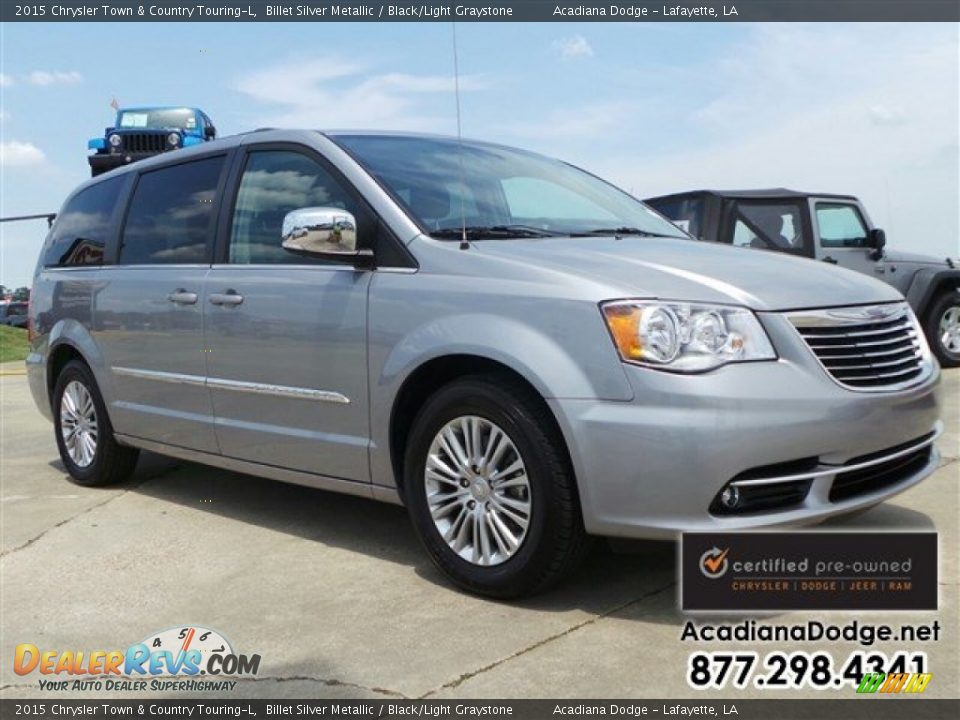 2015 Chrysler Town & Country Touring-L Billet Silver Metallic / Black/Light Graystone Photo #12