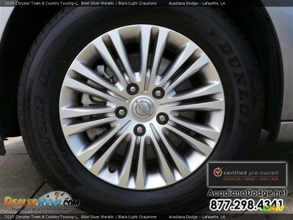 2015 Chrysler Town & Country Touring-L Billet Silver Metallic / Black/Light Graystone Photo #14