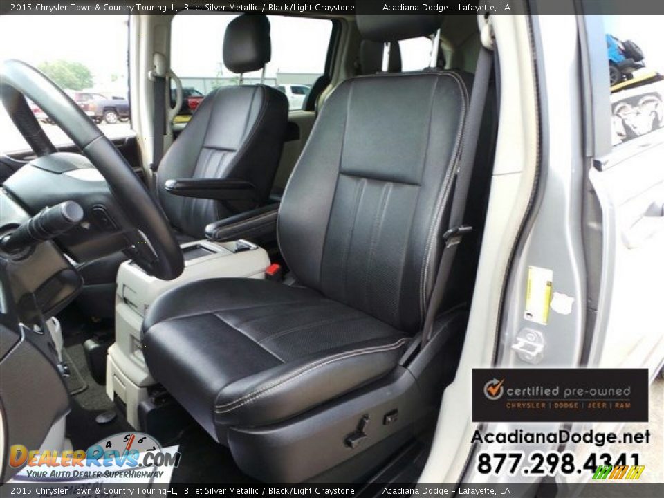 2015 Chrysler Town & Country Touring-L Billet Silver Metallic / Black/Light Graystone Photo #19