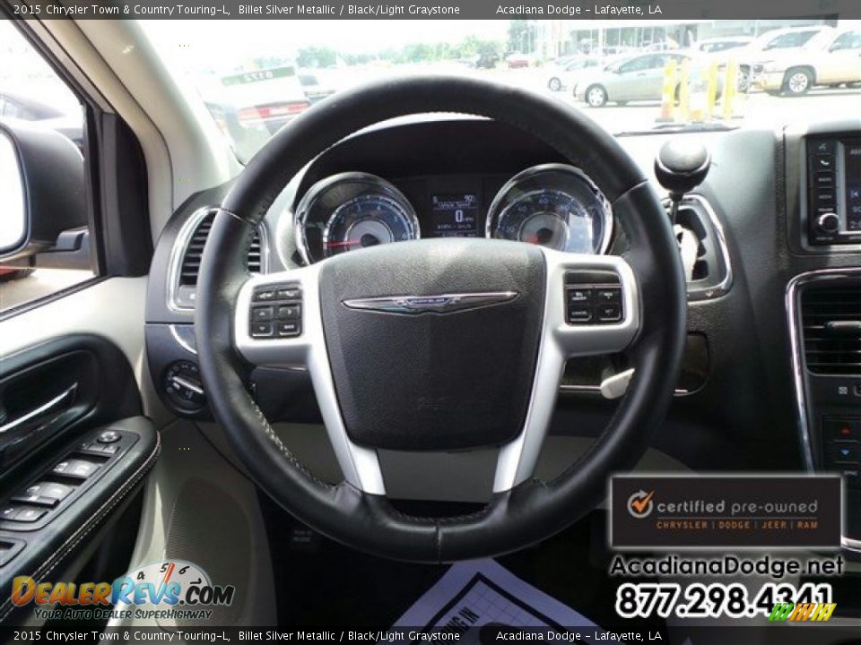 2015 Chrysler Town & Country Touring-L Billet Silver Metallic / Black/Light Graystone Photo #20
