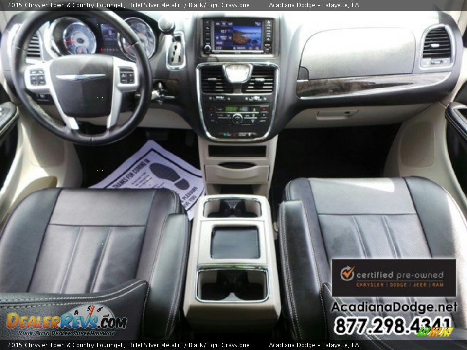 2015 Chrysler Town & Country Touring-L Billet Silver Metallic / Black/Light Graystone Photo #23